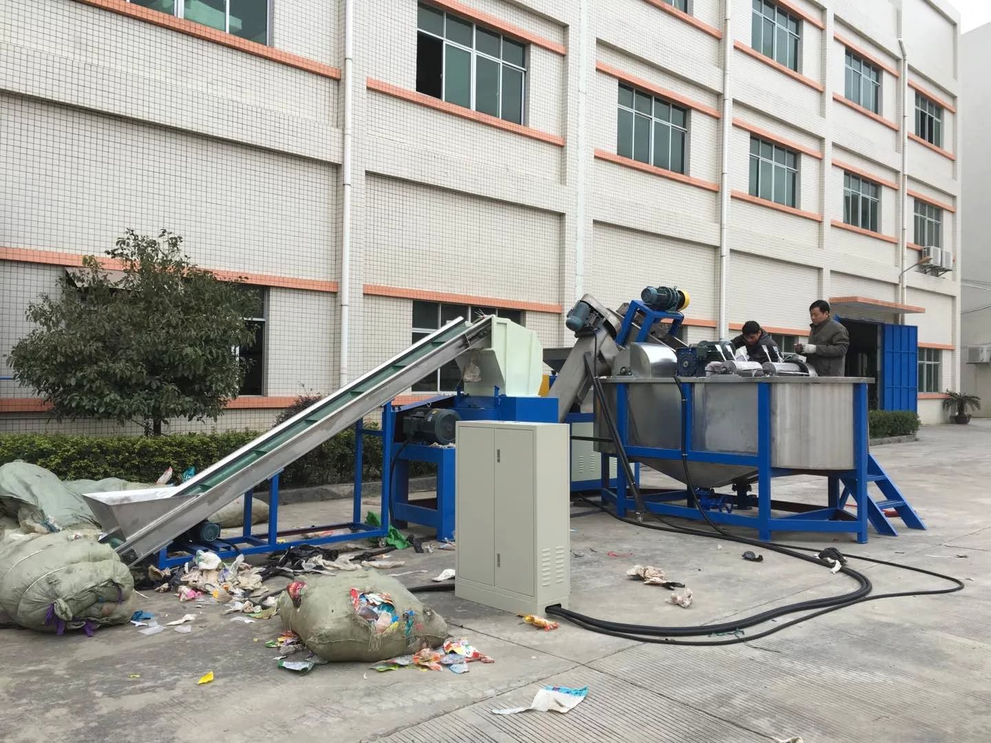 生活垃圾實驗型破碎清洗擠幹生產線